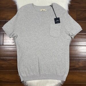 The Normal Brand Men's Size XL Stone Waffle Knit Sweater Tee Shirt Short Sleeve‎